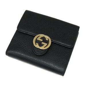Gucci Double Hook Bifold Wallet Leather Black